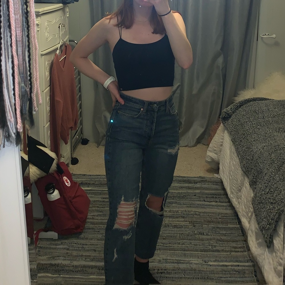 (wild fable) ripped straight leg jeans